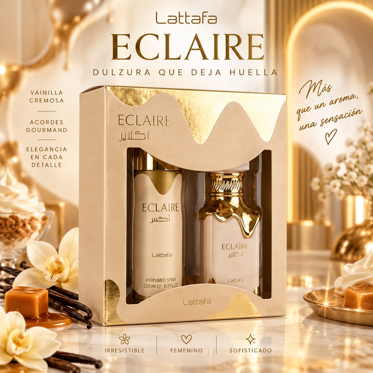 Set 2pcs Lattafa Eclaire 100ml + Deo Spray 200ml